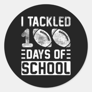 Sticker Rond J'Ai Attaqué 100 Jours De Football Scolaire Garçon