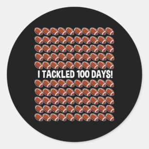 Sticker Rond J'Ai Attaqué 100 Jours D'École 100E Jour De Fête F