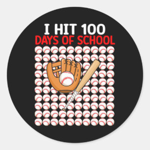Sticker Rond J'ai atteint 100 jours d'école Bysebyll Byt Garçon