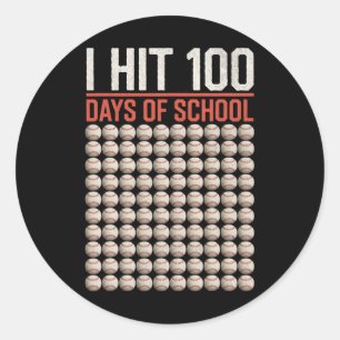 Sticker Rond J'ai atteint 100 jours d'école Drôle Bysebyll 100è