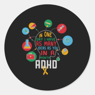 Sticker Rond J'Ai Beaucoup D'Idées Et De Conscience Confort Cou