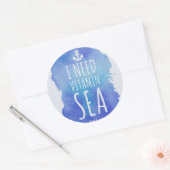 Sticker Rond J'Ai Besoin D'Un Devis De Vitamine Mer (Enveloppe)