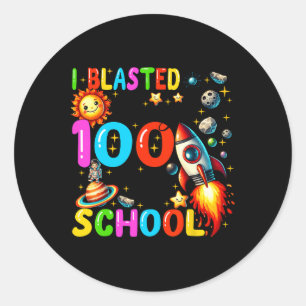 Sticker Rond J'Ai Blessé Pendant 100 Jours De Thé De 100E Jour