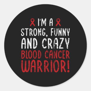 Sticker Rond J'ai Blood Cancer Warrior ! Blood Cancer