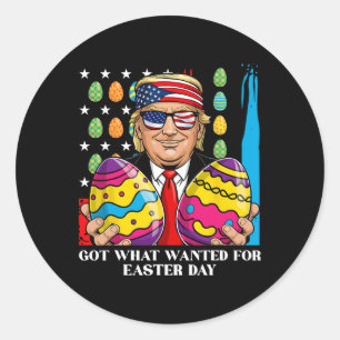 Sticker Rond J'Ai Ce Que J'Ai Recherché Pour La Journée De Pâqu