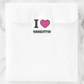 Sticker Rond j'ai coeur hardstyle (Sac)
