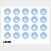 Sticker Rond J'ai coeur Sheep (Feuille)