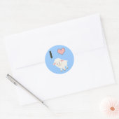 Sticker Rond J'ai coeur Sheep (Enveloppe)