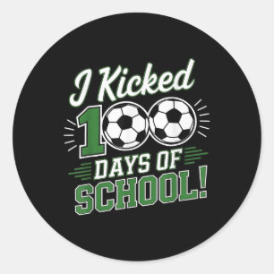 Sticker Rond J'Ai Commencé 100 Jours D'École 100E Jour Smarter 