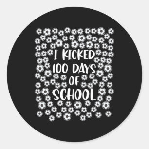 Sticker Rond J'Ai Couché 100 Jours D'Étudiant Joueur De Footbal