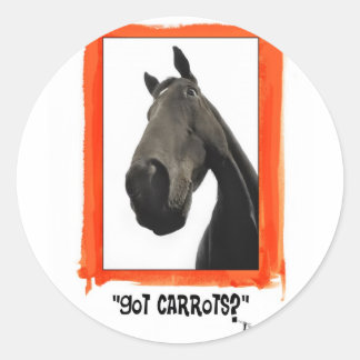 Sticker Rond J'ai des carottes