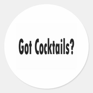 Sticker Rond J'ai des cocktails