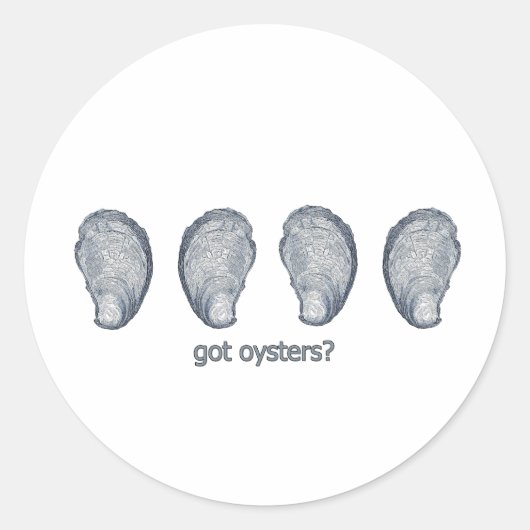Sticker Rond "J'ai des huîtres ?" (Devant)