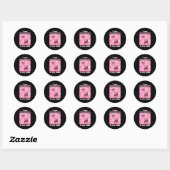 Sticker Rond J'ai des microplastiques dans mon mème de chat ros (Feuille)
