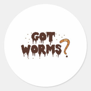 Sticker Rond J'ai des vers ! Chemise compostante drôle Hallowee