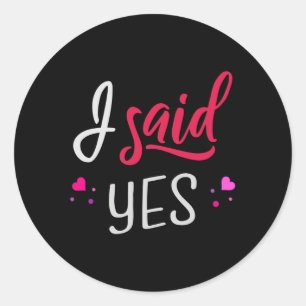 Sticker Rond J'ai dit oui
