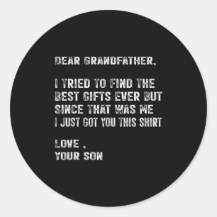 Sticker Rond J'ai essayé de trouver la journée des grands-pères