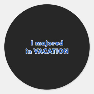 Sticker Rond J'ai été diplômé en vert de vacances