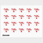 Sticker Rond J'Ai Été Là, Fait Ça : Ouch ! (Feuille)