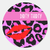 Sticker Rond J'ai été sale fille 30e fête d'anniversaire (Devant)