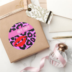 Sticker Rond J'ai été une fille sale Fête d'anniversaire 30 ans