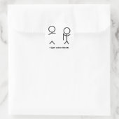 Sticker Rond J'ai eu ton dos (Sac)