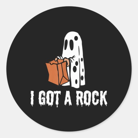 Sticker Rond J'ai eu un Halloween Rock (Devant)