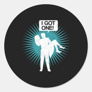 Sticker Rond J'ai eu une drôle de fête de célibataire Cadeau de