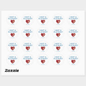 Sticker Rond J'ai eu une grippe (Feuille)