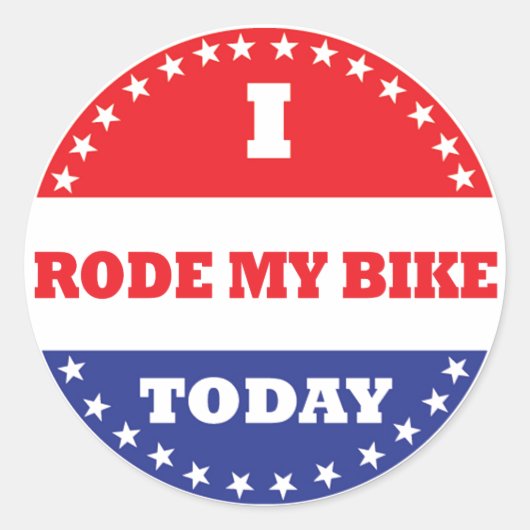 Sticker Rond J'Ai Fait Mon Vélo Aujourd'Hui (Devant)