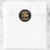 Sticker Rond J'Ai Fait Un Test Adn Et Dieu Est Mon Père Foi Chr (Sac)