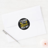Sticker Rond J'Ai Flexé Et Les Manches Sont Tombées De Gym Nerd (Enveloppe)