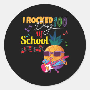 Sticker Rond J'Ai Frappé 100 Jours De Musique D'Amour De Guitar
