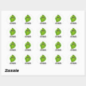 Sticker Rond J'ai Gourd Your Back Funny Veggie Pun (Feuille)