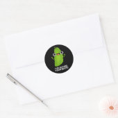 Sticker Rond J'ai Gourd Your Back Funny Veggie Pun Dark BG (Enveloppe)