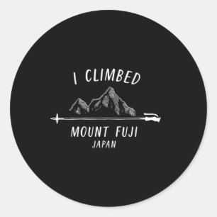 Sticker Rond J'ai gravi le mont Fuji Japon Randonnée montagneus