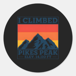 Sticker Rond J'Ai Grimpé Pikes Peak