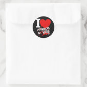 STICKER ROND J'AI LE COEUR DES FILMS HORREURS (Sac)