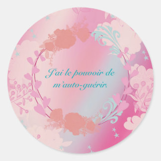 Sticker Rond J'ai le pouvoir de m'auto-guérir