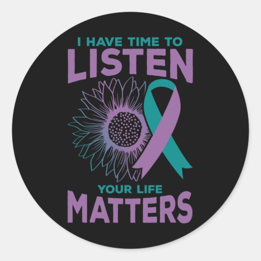 Sticker Rond J'Ai Le Temps D'Écouter Le Conseiller De Sensibili (Devant)