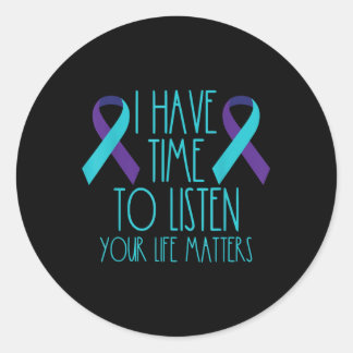 Sticker Rond J'Ai Le Temps D'Écouter Les Défenseurs De Votre Vi