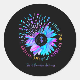 Sticker Rond J'ai le temps d'écouter Prévention