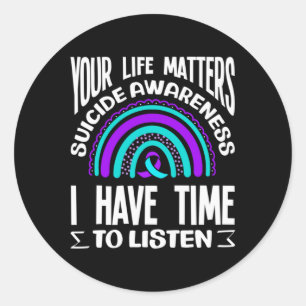 Sticker Rond J'ai le temps d'écouter Prévention et sensibilisat