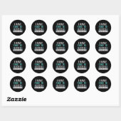 Sticker Rond J'Ai Le Temps D'Écouter Vos Problèmes De Vie Menta (Feuille)