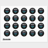 Sticker Rond J'Ai Le Temps D'Écouter Vos Problèmes De Vie Menta (Feuille)