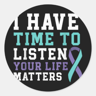Sticker Rond J'Ai Le Temps D'Écouter Votre Vie S Santé Mentale