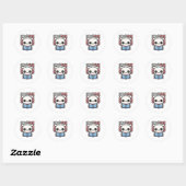 Sticker Rond J'Ai Lu Alotl ! Pun Axolotl à lecture mignonne (Feuille)