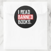 Sticker Rond J'Ai Lu Des Livres Interdits (Sac)