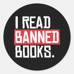 Sticker Rond J'Ai Lu Des Livres Interdits