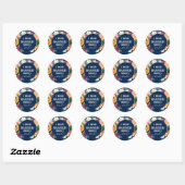 Sticker Rond J'ai lu des livres interdits Floral Wreath sur ble (Feuille)
